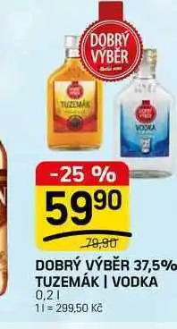 Flop DOBRÝ VÝBĚR 37,5% TUZEMÁK | VODKA nabídka