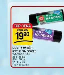 Flop DOBRÝ VÝBĚR PYTLE NA ODPAD vybrané druhy 351|15 ks nabídka
