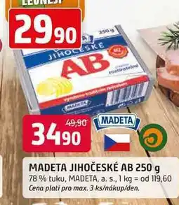 Trefa MADETA JIHOČESKÉ AB 250 g 78% tuku nabídka