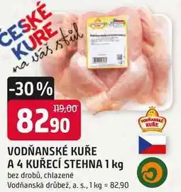 Trefa KUŘECÍ STEHNA 1 kg bez drobů, chlazené Vodňanská drůbež nabídka