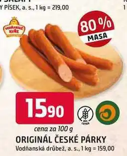 Trefa ORIGINÁL ČESKÉ PÁRKY nabídka