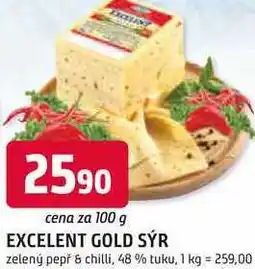 Trefa EXCELENT GOLD SÝR zelený pepř & chilli, 48 % tuku nabídka