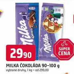 Trefa MILKA ČOKOLÁDA nabídka