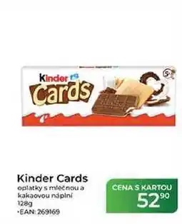 Tamda Foods Kinder Cards oplatky s mléčnou a kakaovou náplní nabídka