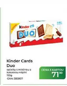 Tamda Foods Kinder Cards Duo oplatky s mléčnou a kakaovou náplní nabídka