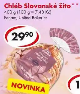 CBA Chléb Slovanské žito nabídka