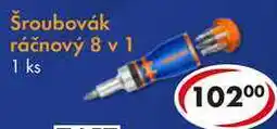 CBA Šroubovák ráčnový 8 v 1 nabídka