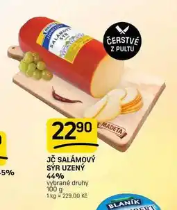 Flop JČ SALÁMOVÝ SÝR UZENÝ 44% vybrané druhy nabídka