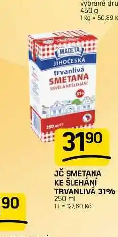 Flop JČ SMETANA KE ŠLEHÁNÍ TRVANLIVÁ 31% nabídka