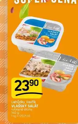 Flop VLAŠSKÝ SALÁT vybrané druhy nabídka