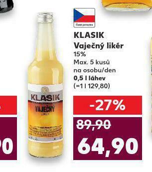 Kaufland Klasik vaječný likér nabídka