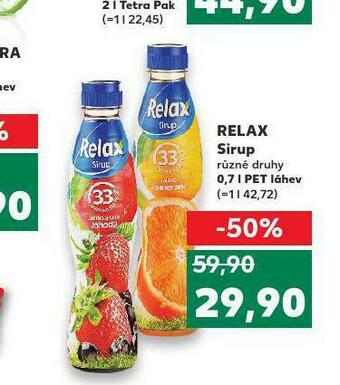 Kaufland Relax sirup nabídka