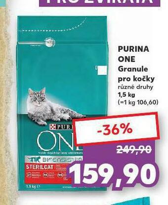 Kaufland Purina one granule pro kočky nabídka