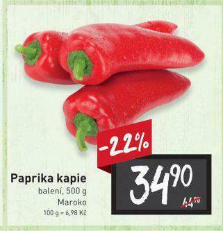 Billa Paprika kapie nabídka