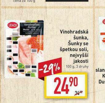 Billa Šunka se špetkou soli nabídka