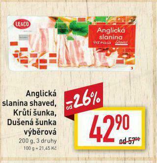 Billa Dušená šunka nabídka