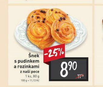 Billa Šnek s pudinkem nabídka