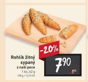 Billa Rohlík žitný nabídka