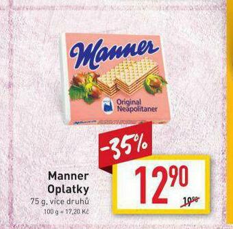 Billa Manner oplatky nabídka