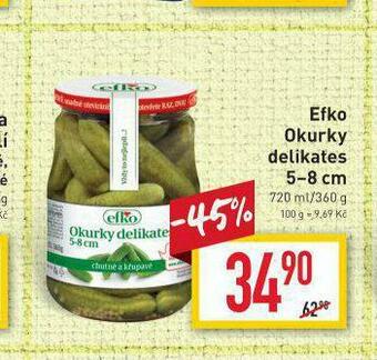 Billa Efko okurky nabídka
