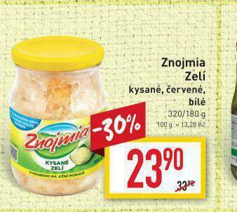 Billa Znojmia zelí nabídka