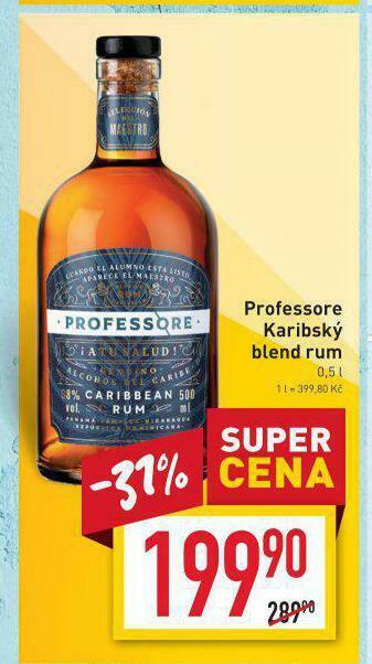 Billa Professore karibský blend rum nabídka