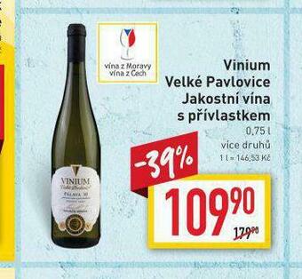 Billa Vinium velké pavlovice nabídka