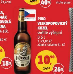 Penny Market Pivo velkopopovický kozel 10 nabídka