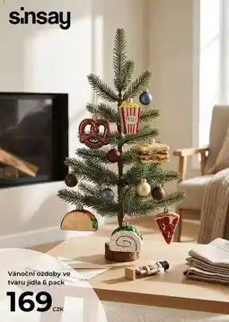 Sinsay sinsay Vánoční ozdoby ve tvaru jídla 6 pack nabídka