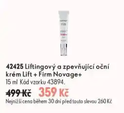 Oriflame Novage+ Liftingový a zpevňující oční krém Lift + Firm nabídka