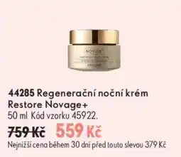 Oriflame Novage+ Regenerační noční krém nabídka