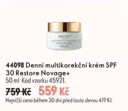 Oriflame Novage+ Denní multikorekční krém SPF 30 Restore nabídka