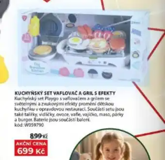 Playgo kuchyňský set vaflovač a gril s efekty