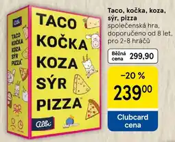 Tesco Albi taco kočka koza sýr pizza nabídka