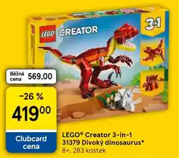 Tesco lego creator 3-in-1 31379 divoký dinosaurus nabídka