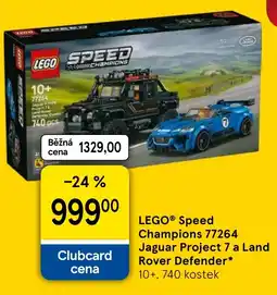 Tesco lego speed champions jaguar project 7 a land rover defender nabídka
