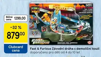 Fast & Furious Závodní dráha s demoliční koulí