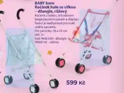 Wiky Baby born kočárek hole se sítkou - džungle, růžový nabídka