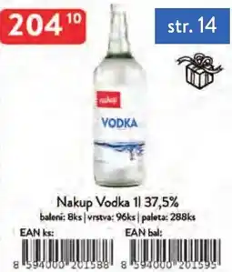 Qanto Nakup Vodka 37,5% nabídka