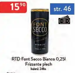 Qanto Rtd Font Secco Bianco Frizzante plech nabídka