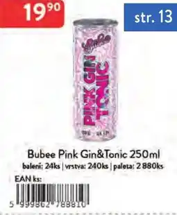 Qanto Bubee Pink Gin&Tonic nabídka