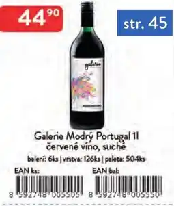 Qanto Galerie Modrý Portugal červené víno, suché nabídka