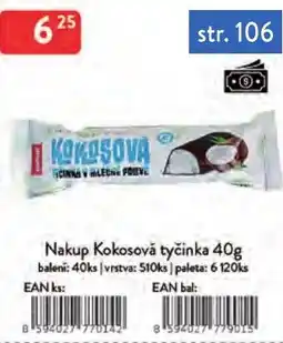 Qanto Nakup Kokosová tyčinka nabídka