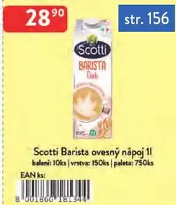 Qanto Scotti Barista ovesný nápoj nabídka