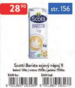Qanto Scotti Barista sojový nápoj nabídka