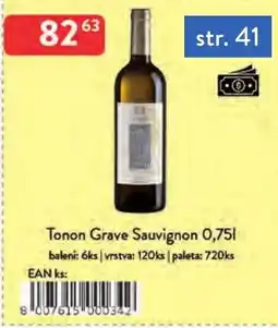 Qanto Tonon Grave Sauvignon nabídka