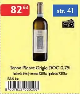 Qanto Tonon Pinnot Grigio DOC nabídka