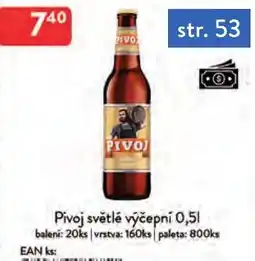 Qanto Pivoj světlé výčepní nabídka