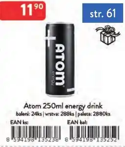 Qanto Atom energy drink nabídka