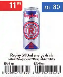 Qanto Replay 500ml energy drink nabídka